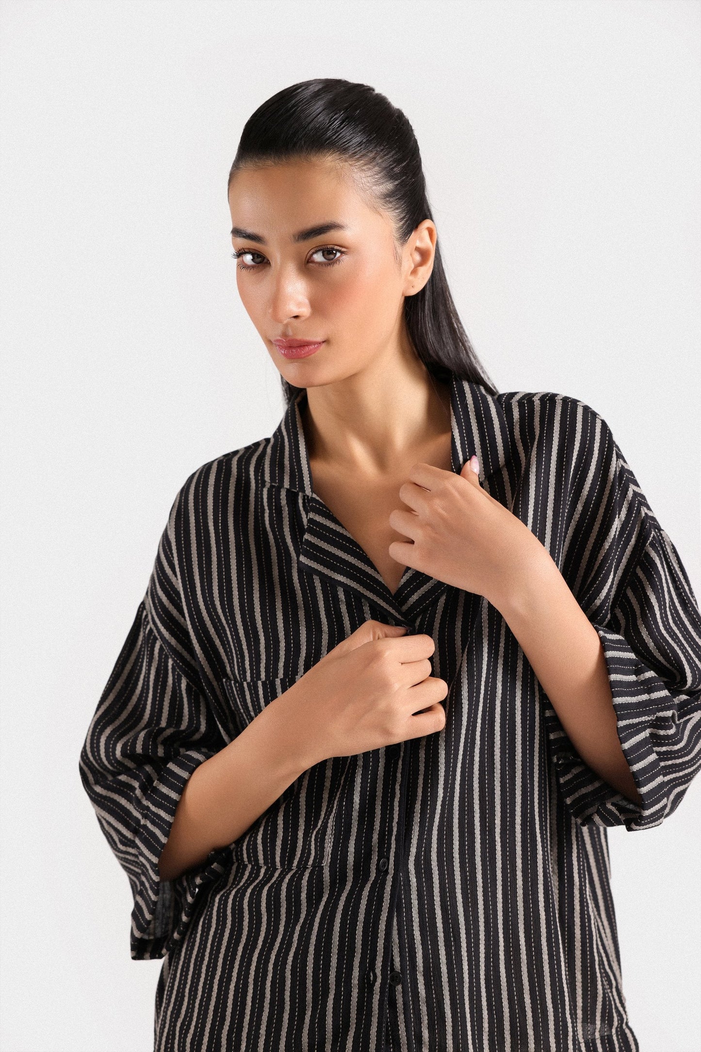 Cropped Striped Shirt