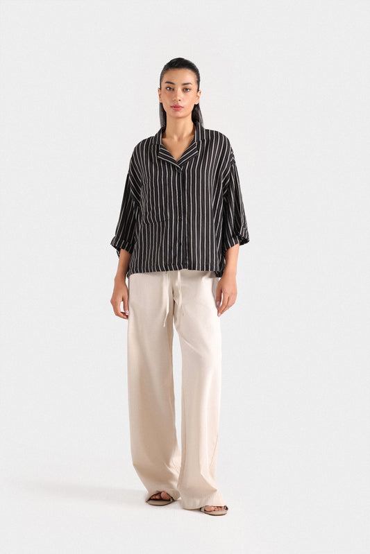 Cropped Striped Shirt