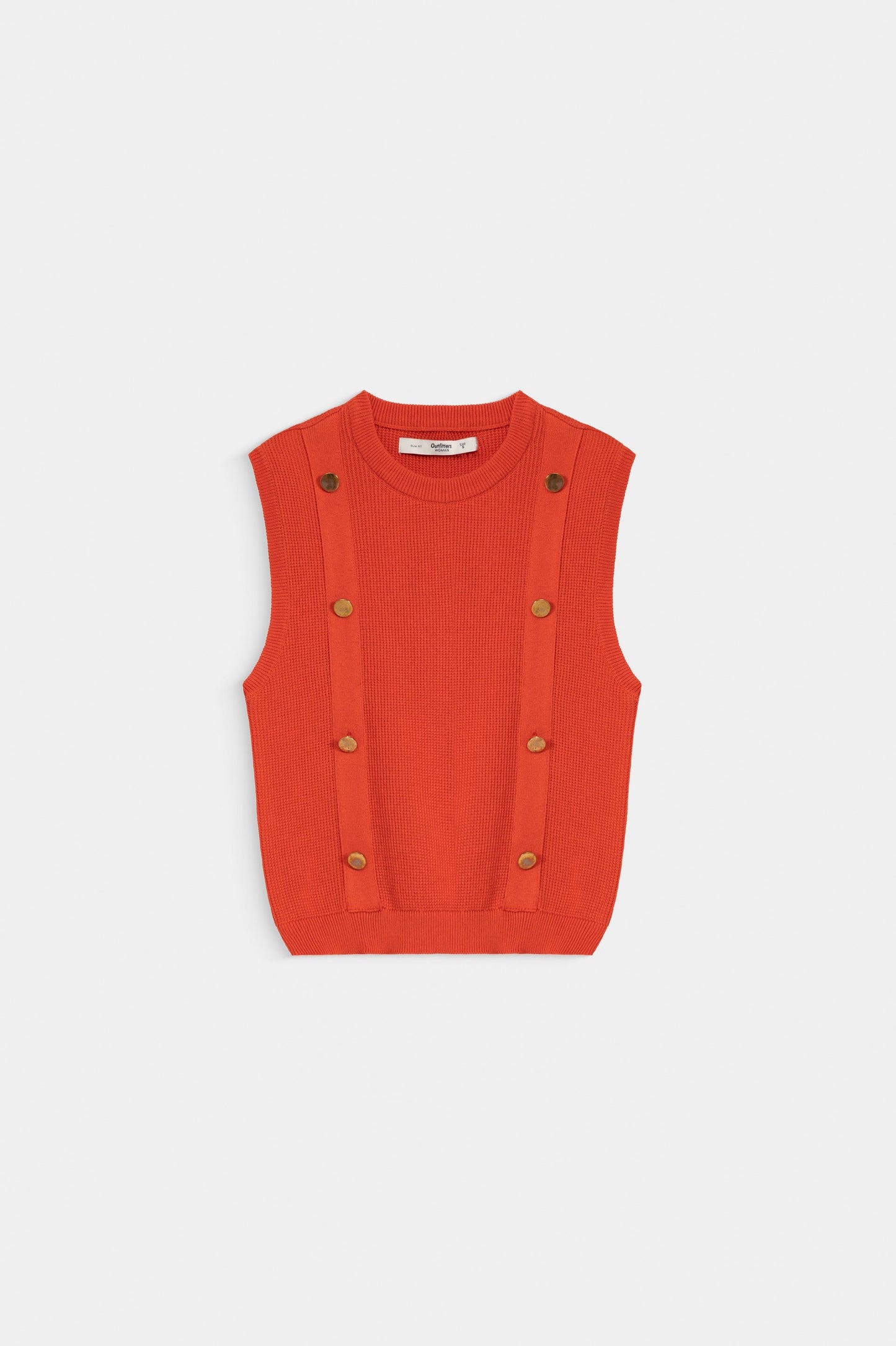 Super Cropped Tank T-Shirt With Buttons