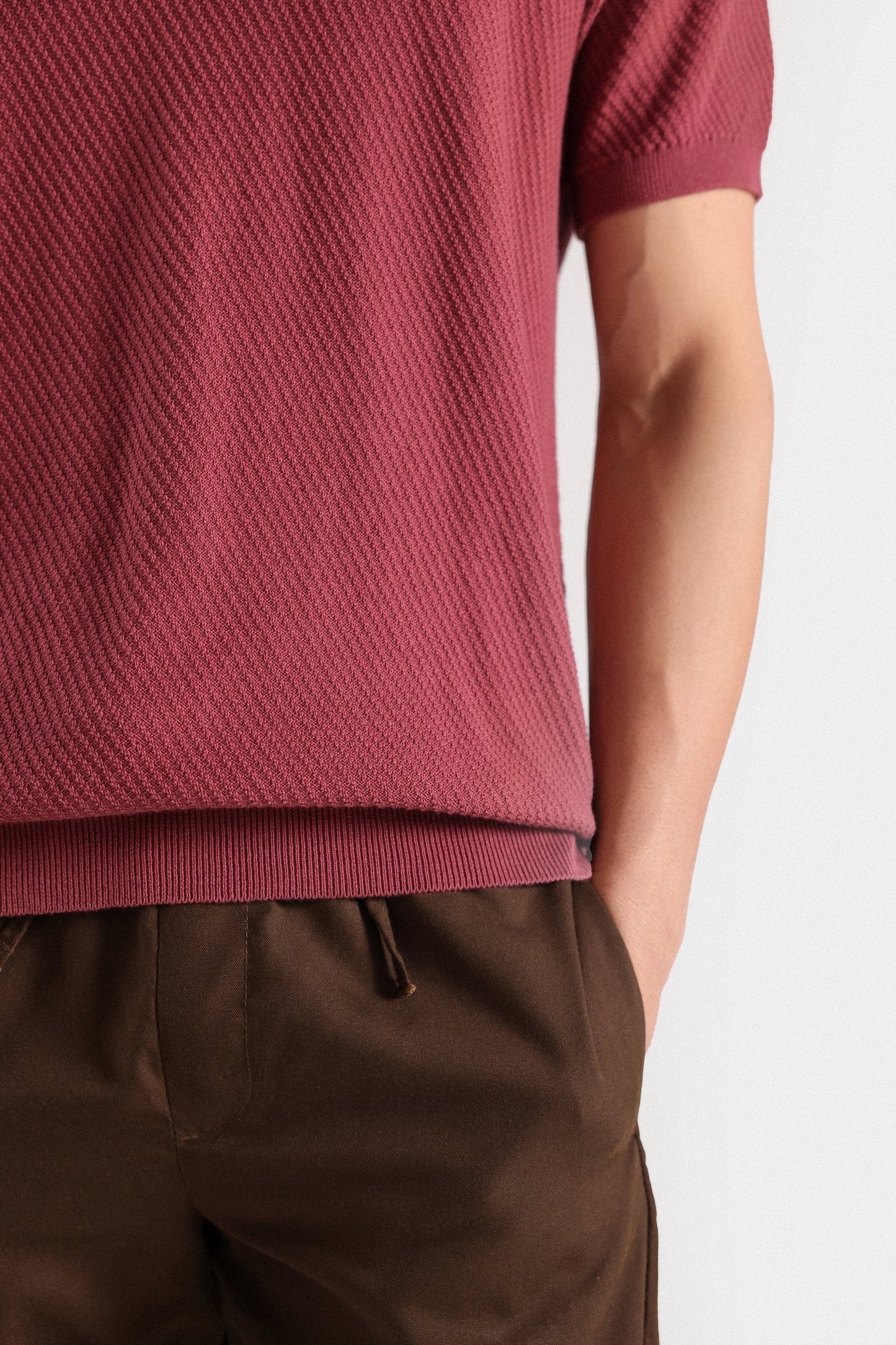 Textured Knitted T-shirt