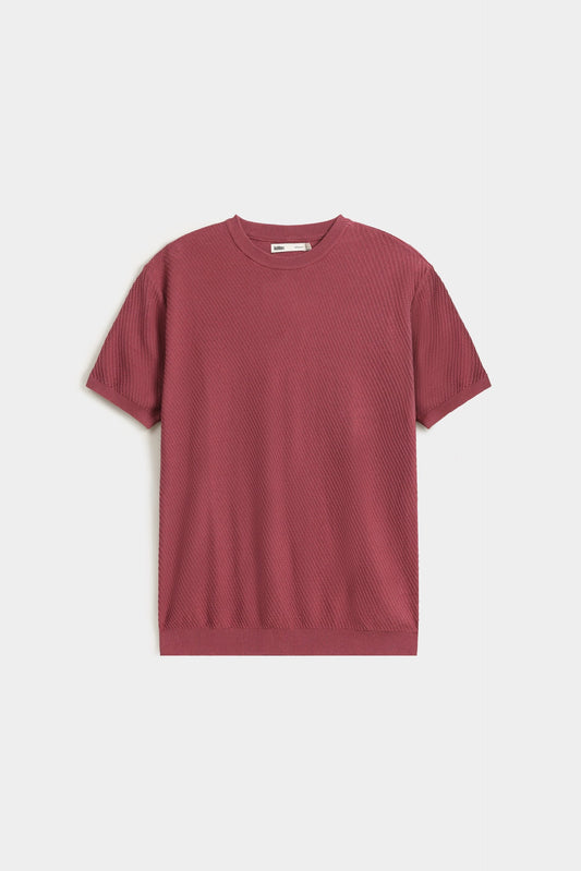 Textured Knitted T-shirt
