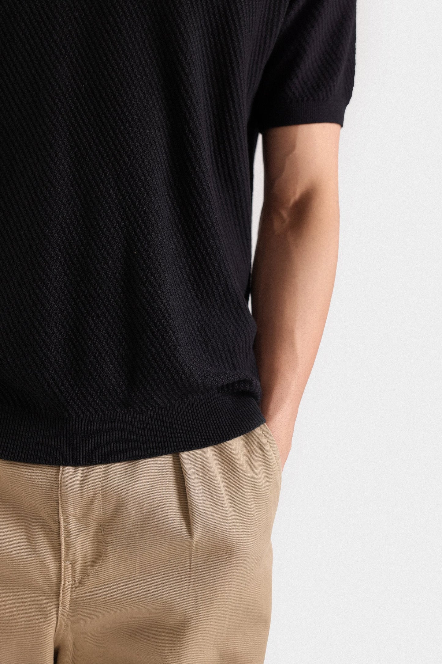 Textured Knitted T-shirt