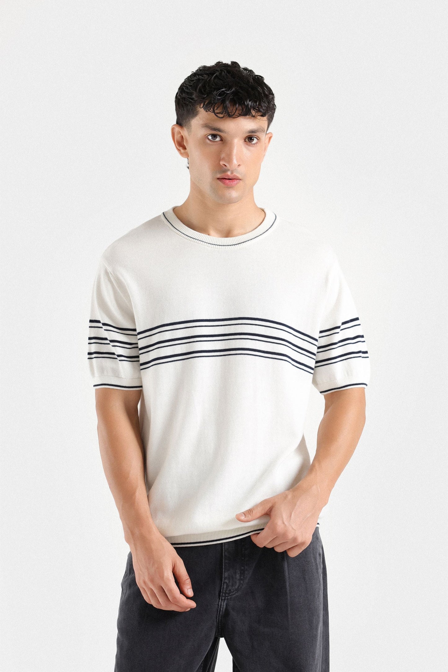 Striped Knitted T-Shirt