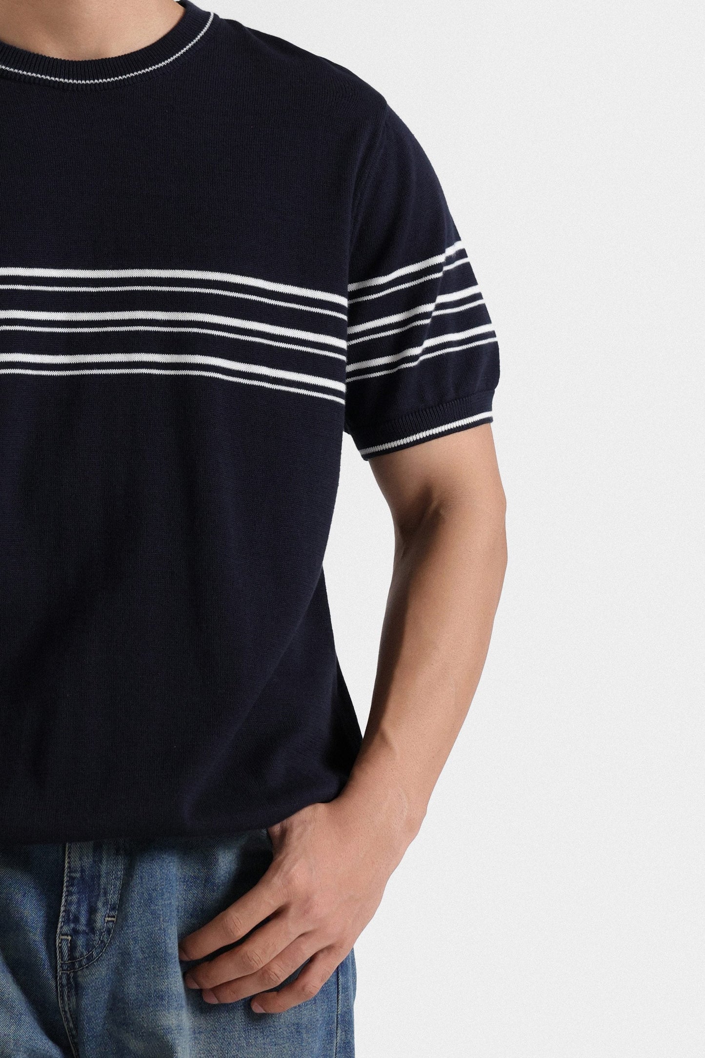 Striped Knitted T-Shirt