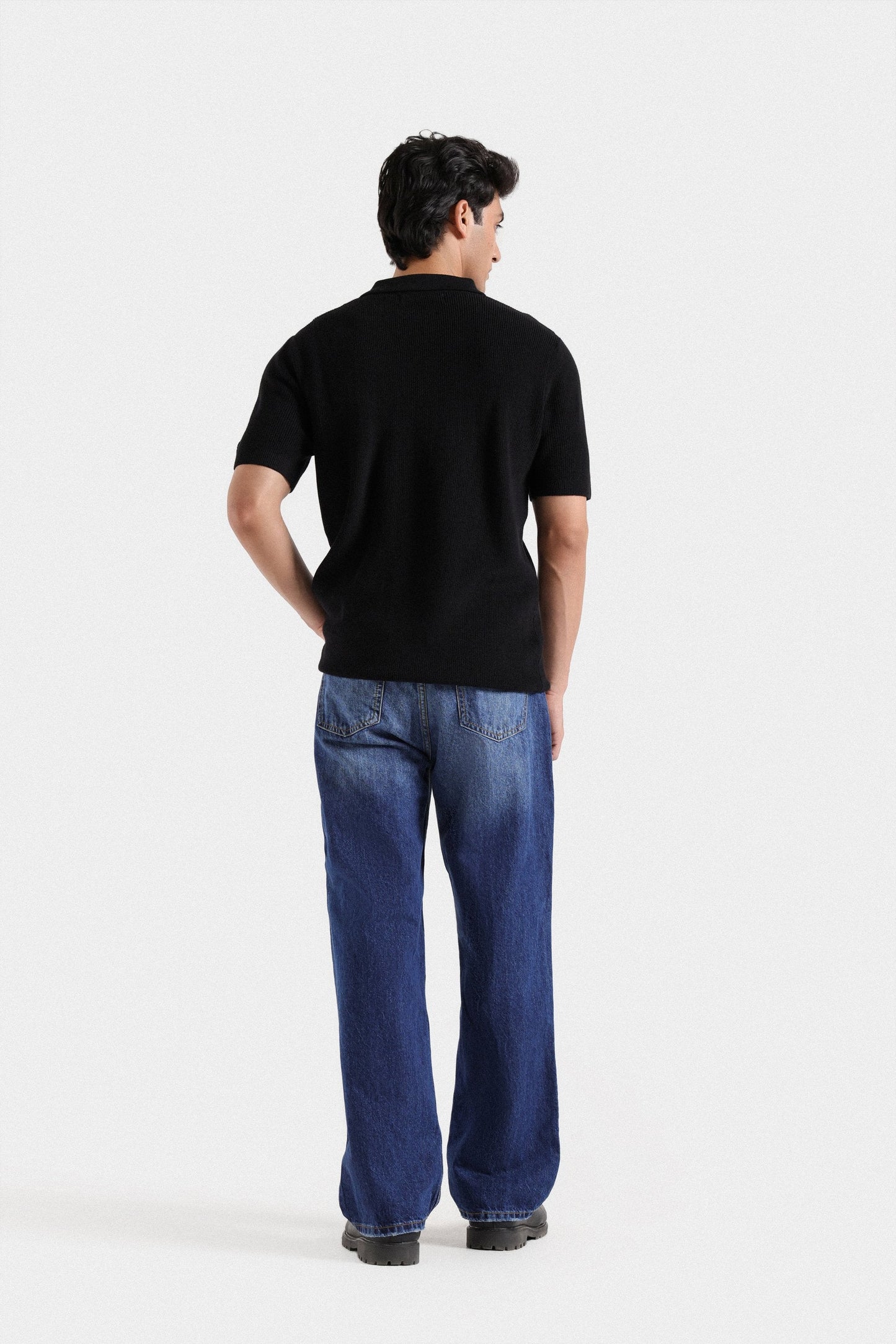 Basic Zipper Polo Shirt