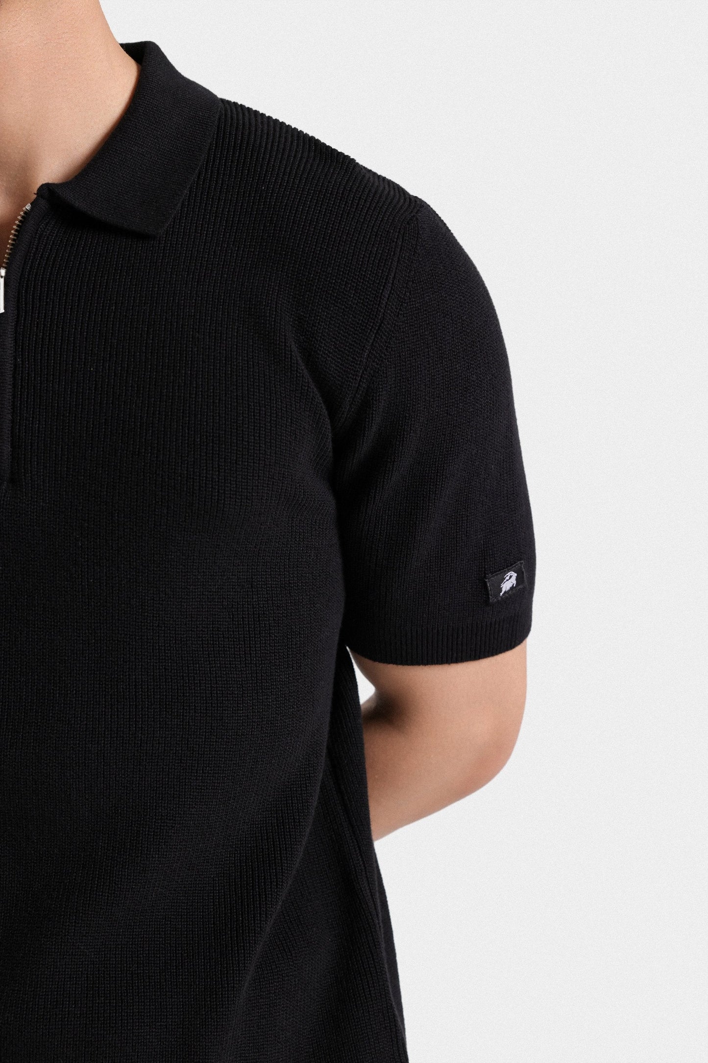 Basic Zipper Polo Shirt