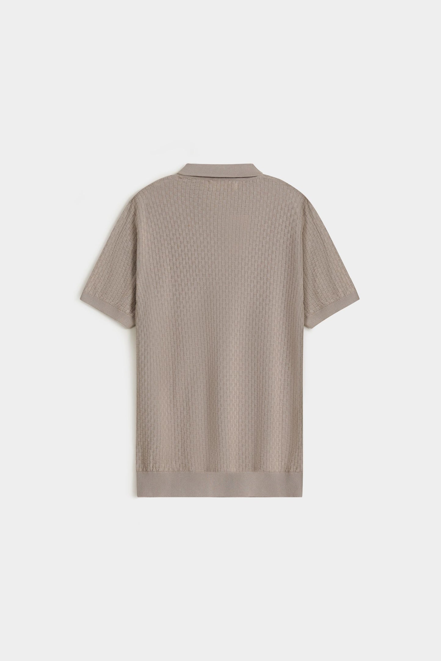 Cable Knit Polo Shirt