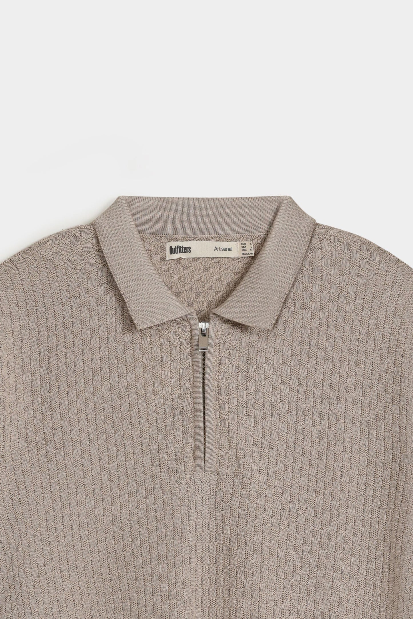 Cable Knit Polo Shirt