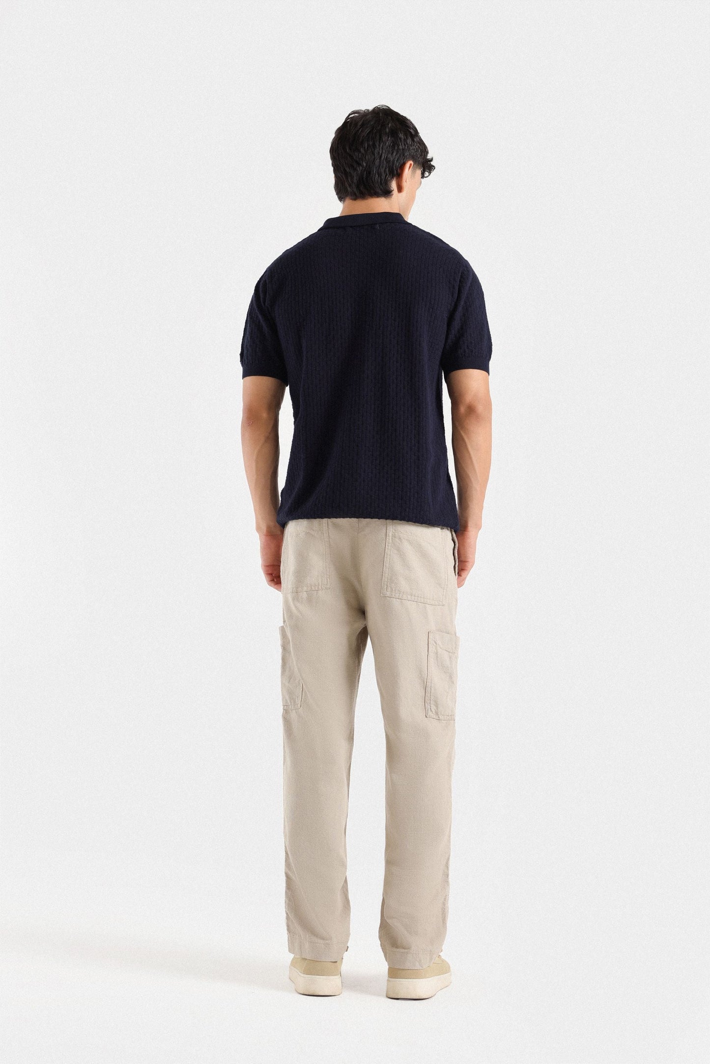 Cable Knit Polo Shirt