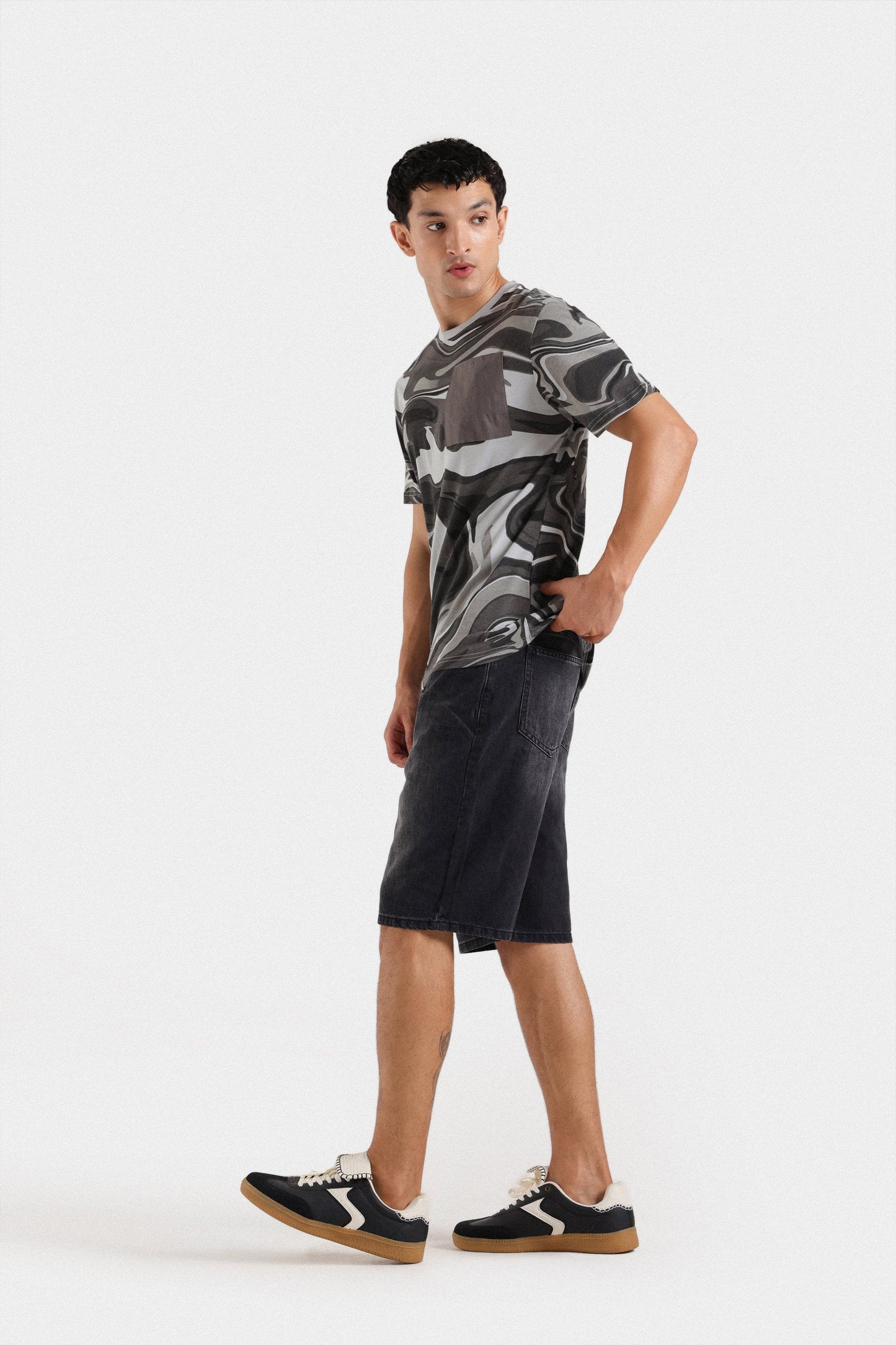All Over Camo Printed T-shirt