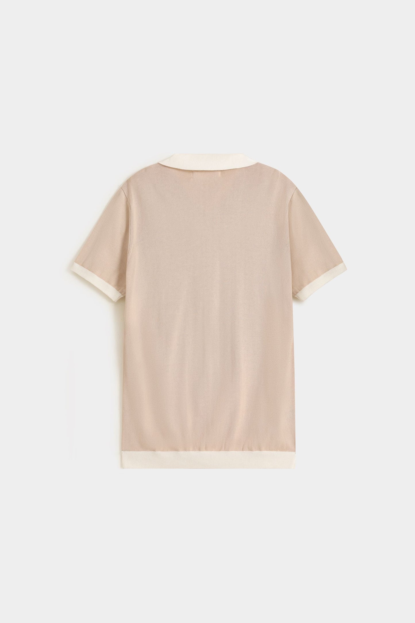 Contrast Collar Knitted Polo