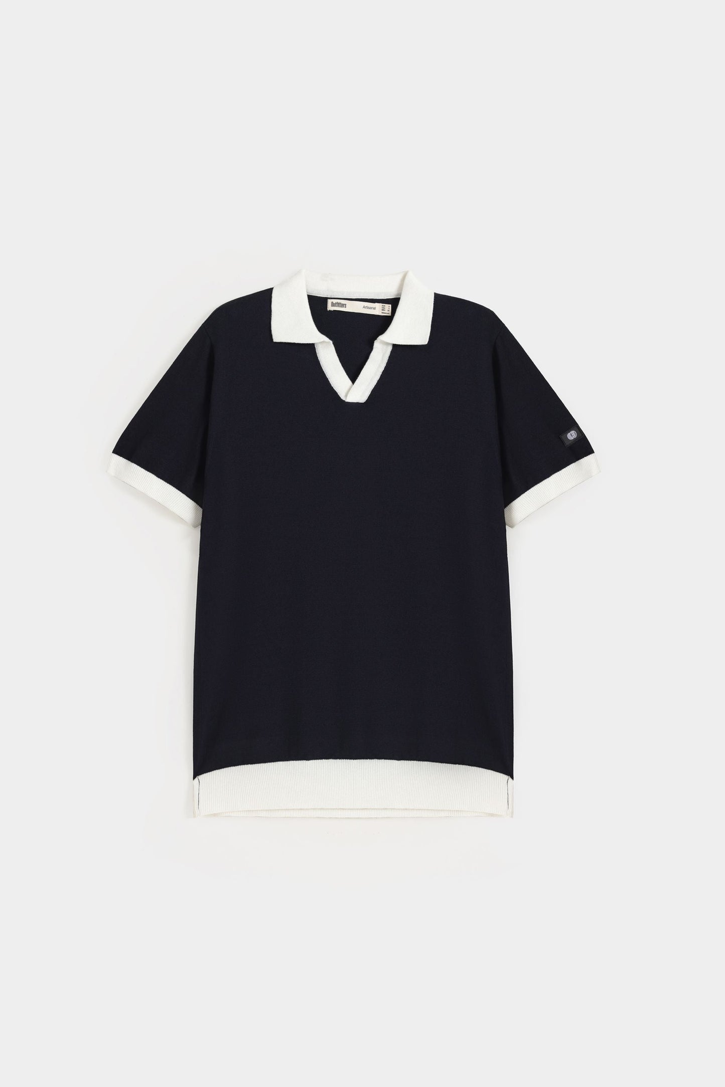 Contrast Collar Knitted Polo