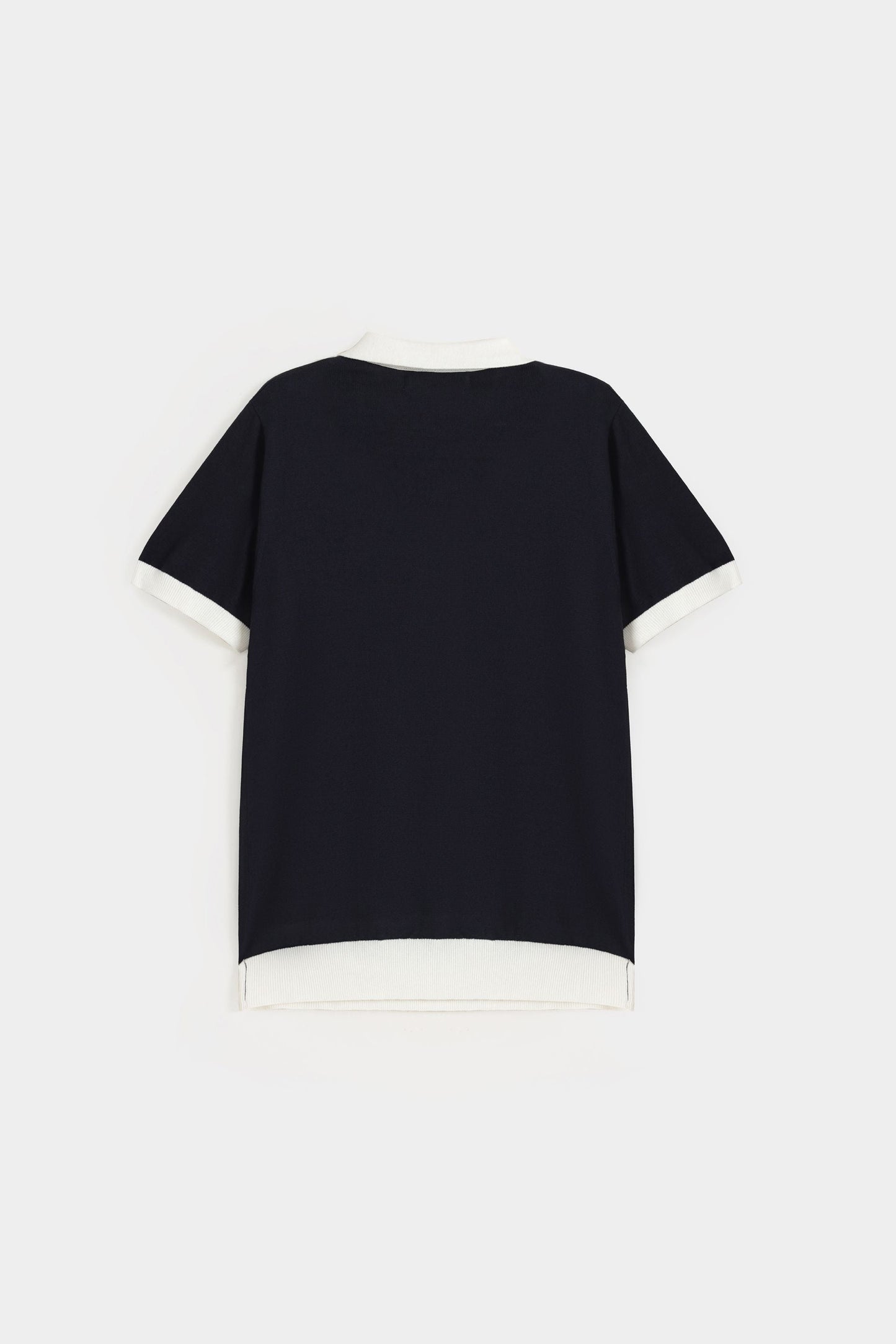 Contrast Collar Knitted Polo